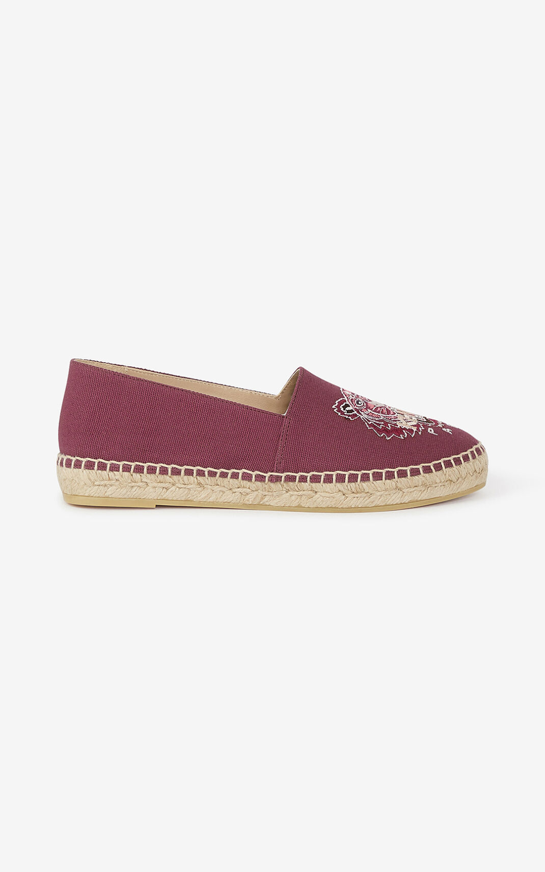 Kenzo Tiger Lærred Espadrilles Dame - Sort DK-042969